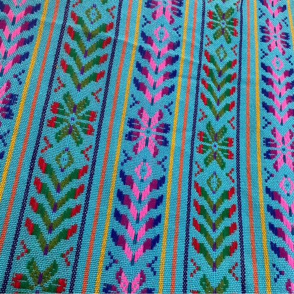 Mexican Artesanía  Colorful Striped Throw Blanket - Picture 7 of 13